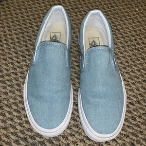 Slip-on Vans - denim, size 9
